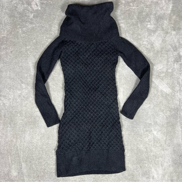 Alice + Olivia Dress Womens XS Honeycomb Cable Knit Wool Cowl Neck Sweater Mini - Picture 3 of 9